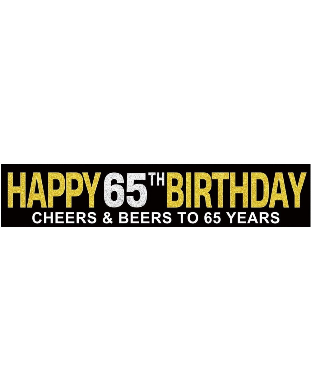 Banners Large Happy 65th Birthday Banner- Cheers & Beers to 65 Years- Birthday Hanging Banner- Celebration Flag- Birthday Par...
