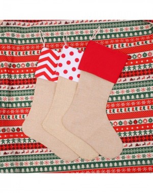 Stockings & Holders 3 Pack 16 Inches Burlap Christmas Stockings Xmas Hanging Stockings for Christmas Decoration or DIY Craft ...
