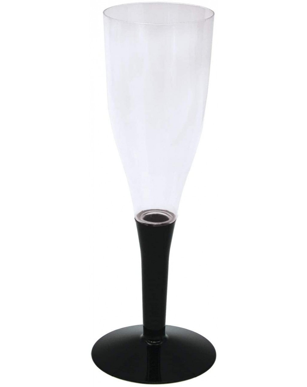 Favors Party Supplies plastic champagne flutes- 10 Count- Clear/Black - CH12JC86YWP $16.08
