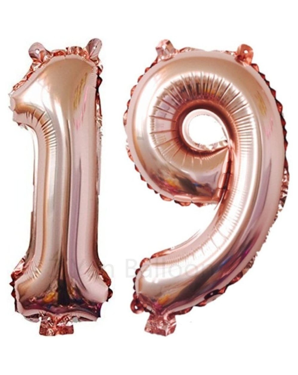 Balloons 40 Inch Giant 19th Rose Gold Number Balloons-Birthday / Party Balloons - Rose Gold Number 19 - C418CK4825N $11.61
