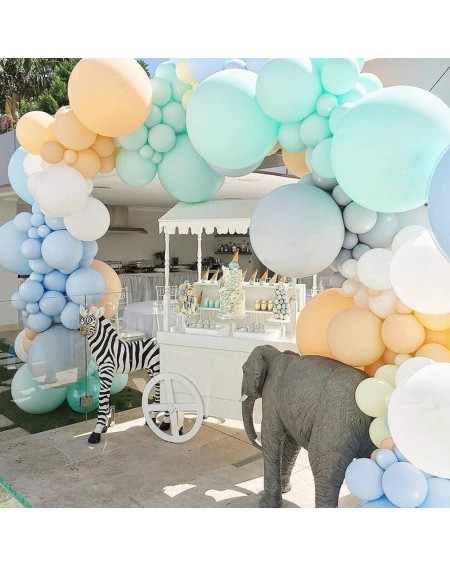Balloons 36 Inch Giant Latex Balloons- Pastel Blue Rainbow Balloons Large Macaron Balloons for Birthdays Weddings Receptions ...