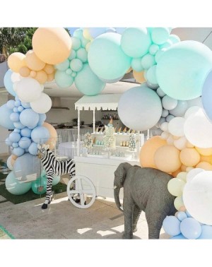 Balloons 36 Inch Giant Latex Balloons- Pastel Blue Rainbow Balloons Large Macaron Balloons for Birthdays Weddings Receptions ...