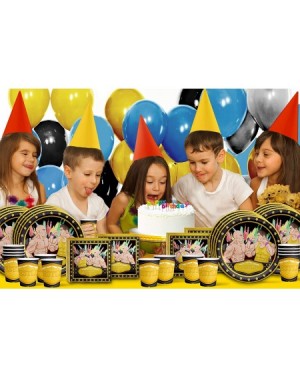 Party Packs Wrestling Birthday Party Supplies Set Plates Napkins Cups Tableware Kit for 16 - CS18E9OH5D5 $16.56