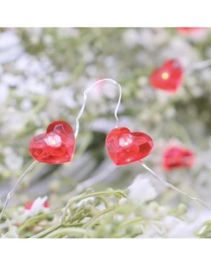 Indoor String Lights Red Heart Light Strings- 10ft 40 LEDs Copper Wire for Vines Garland Table Runner Wedding Christmas Party...