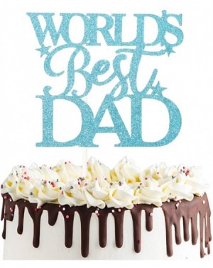 Cake & Cupcake Toppers World's Best Dad Ckae Topper- Best Dad Ever- Dad Birthday Farther's Day Party Decorations - CC1970DRIS...