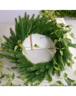 Garlands 30pcs 10.24x3.94 Inches Artificial Pine Branches Green Leaves Needle Garland Green Plants Pine Needles for Garland W...