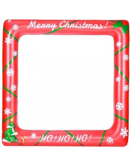 Photobooth Props Christmas Inflatable Selfie Frame Picture Selfie Frame Funny Photo Booth Props Blow Up Party Props for Birth...