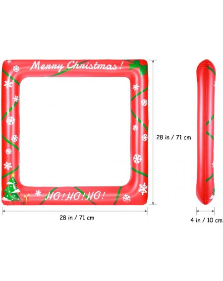 Photobooth Props Christmas Inflatable Selfie Frame Picture Selfie Frame Funny Photo Booth Props Blow Up Party Props for Birth...