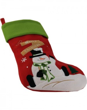 Stockings & Holders Classic Christmas Stockings Set of 2 Santa- Snowman Xmas Character 17-Inch (Style 1) - Style 1 - C712I81S...