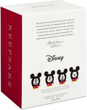 Ornaments Christmas 2019 Year Dated Disney Mouse Ornament- Mickey Face to Face - CR18OEL0QK5 $15.13