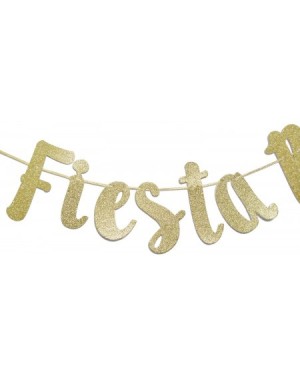 Banners & Garlands Let's Fiesta Bitches Banner Gold Glitter Cursive Banner- Mexican Fiesta Party- Bachelorette Party Decorati...