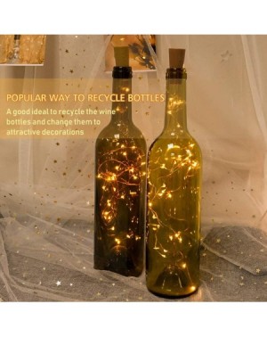 Indoor String Lights Wine Bottle Lights LED Cork Shape Copper Wire Lights Battery Operated Colourful Fairy String Lights for ...