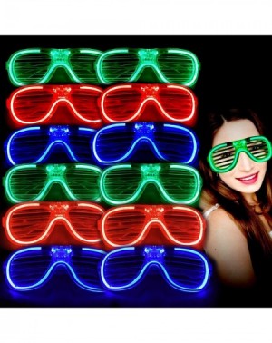 Party Favors Light Up Glow Glasses- 12 Pack Glow in The Dark LED Shutter Shades Sunglasses Party Favors for Kids or Adults ( ...