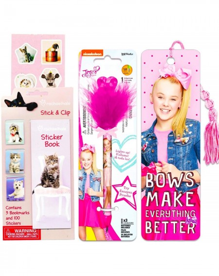 Party Favors JoJo Siwa Pen School Supplies Set - Deluxe Jojo Siwa Light Up Fuzzy Pen- Bookmark- and Stickers (JoJo Siwa Merch...
