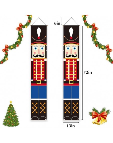 Nutcrackers Nutcracker Christmas Decorations - Outdoor Xmas Decor - Life Size Soldier Model Christmas Nutcracker Banners for ...