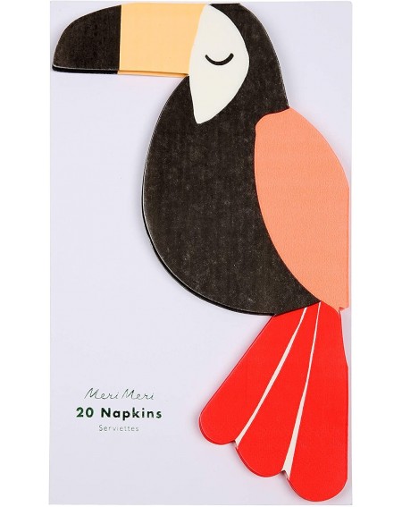 Tableware Go Wild Toucan Napkins - Pack of 20 - Die Cut Top Quality Thick Ply - CM180UDK9EY $9.70