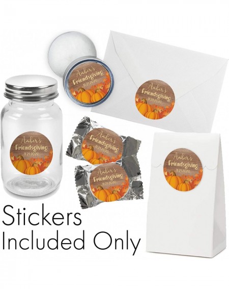 Favors Personalized Rustic Thanksgiving Party Favor Labels - 40 Stickers - CU19GEZ7EIQ $14.76
