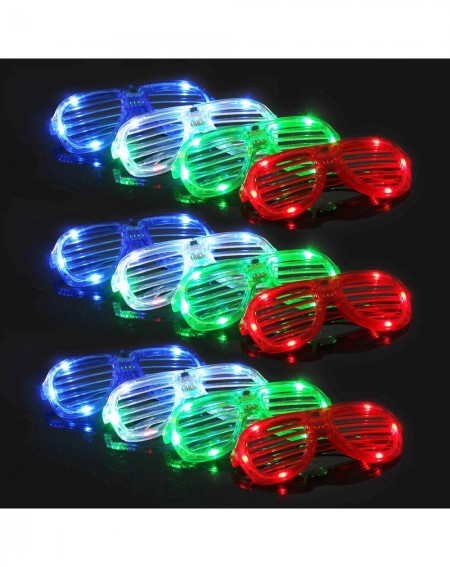 Party Favors Light Up Glow Glasses- 12 Pack Glow in The Dark LED Shutter Shades Sunglasses Party Supplies for Kids or Adults ...