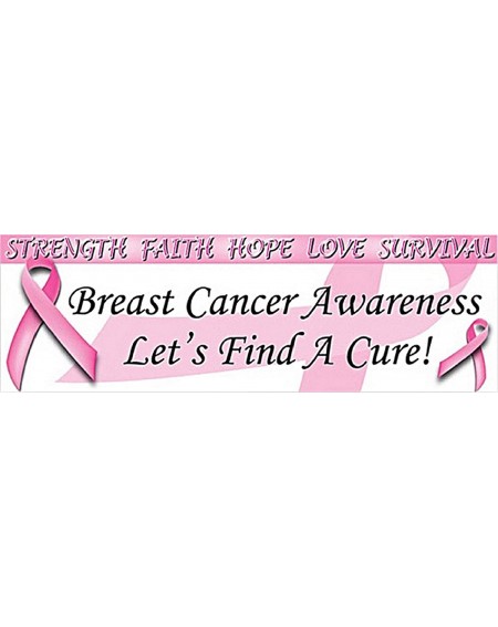 Banners & Garlands Breast Cancer Awareness Banner - Pink Ribbon Awareness Event Banner (1 Banner) - CO113OW2RXL $44.21