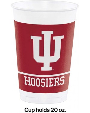 Tableware 8-Count 20-Ounce Plastic Party Cups- Indiana University - Straws- Paper - CE11JQQL3NJ $10.15