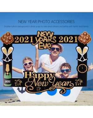 Photobooth Props 2021 New Year Photo Booth Frame Happy New Year Selfie Frame New Year Eve Party Decorations for Holiday Chris...