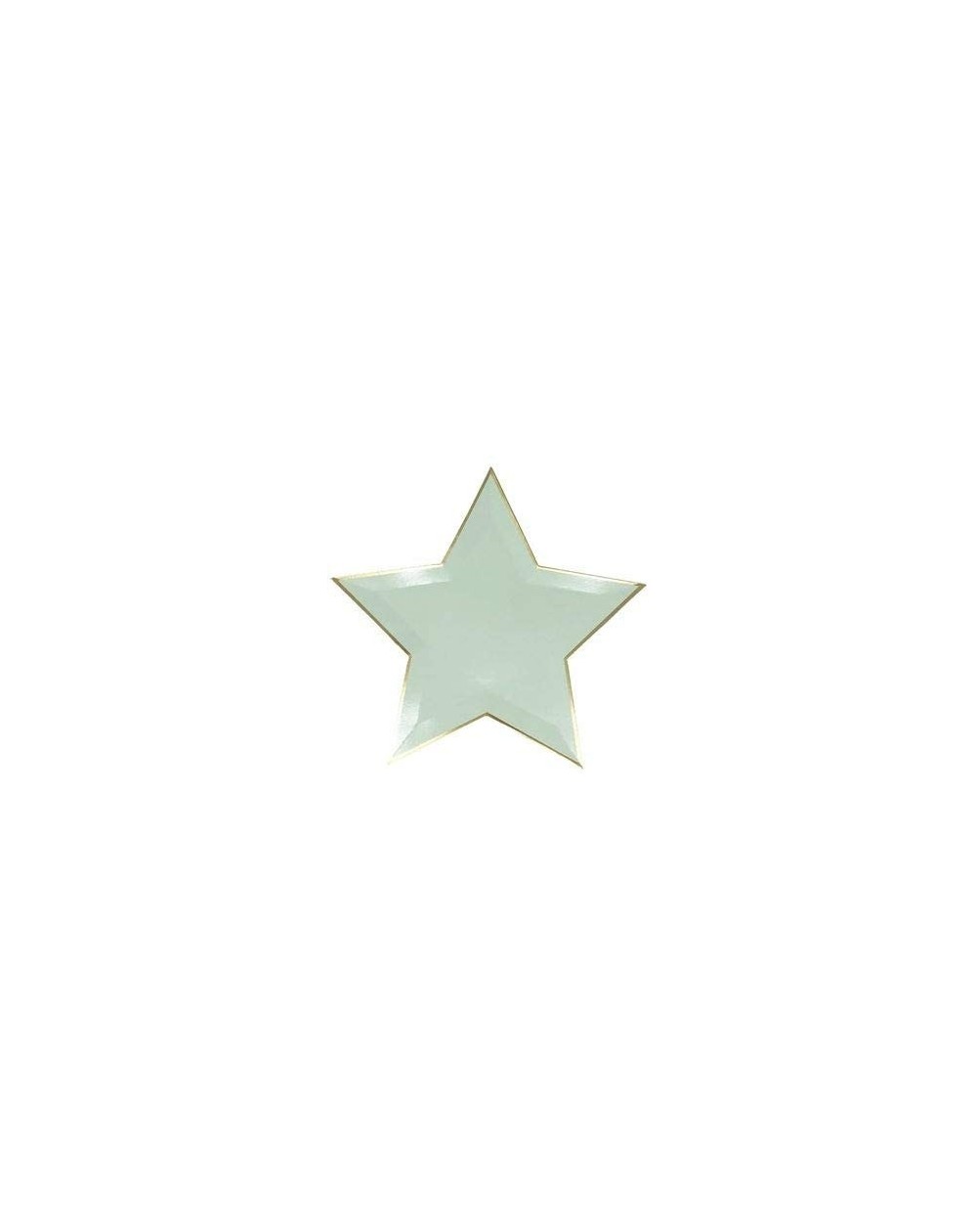 Tableware Star Shaped Decorative Paper Plates 10in (24pcs) - Mint with Gold Foil Trim - Tableware for Birthday Parties- Baby ...