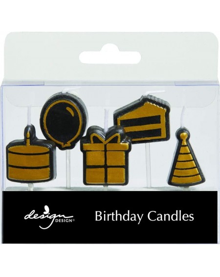 Birthday Candles Specialty Birthday Candles - 2 3/4 x 3/4 - Timeless Celebration - 5 Candles/Pack - Timeless Celebration - CY...