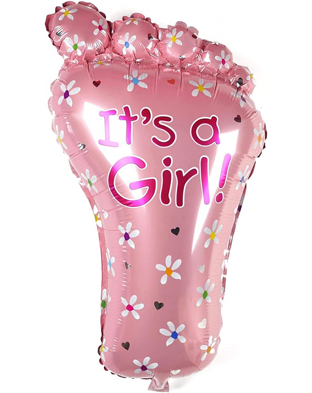 Balloons It's A Girl Balloon Baby Foot Helium Quality Foil Balloon for Baby Showers Party Supply Decorations 28" (Pink for Gi...