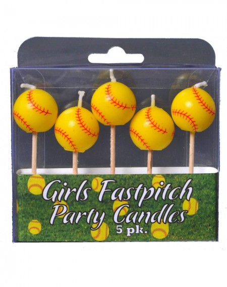 Party Packs Girl's Softball Party Pack - Table Cover- Centerpiece- Candles- Invitations - Great for Fastpitch Sports Themed E...