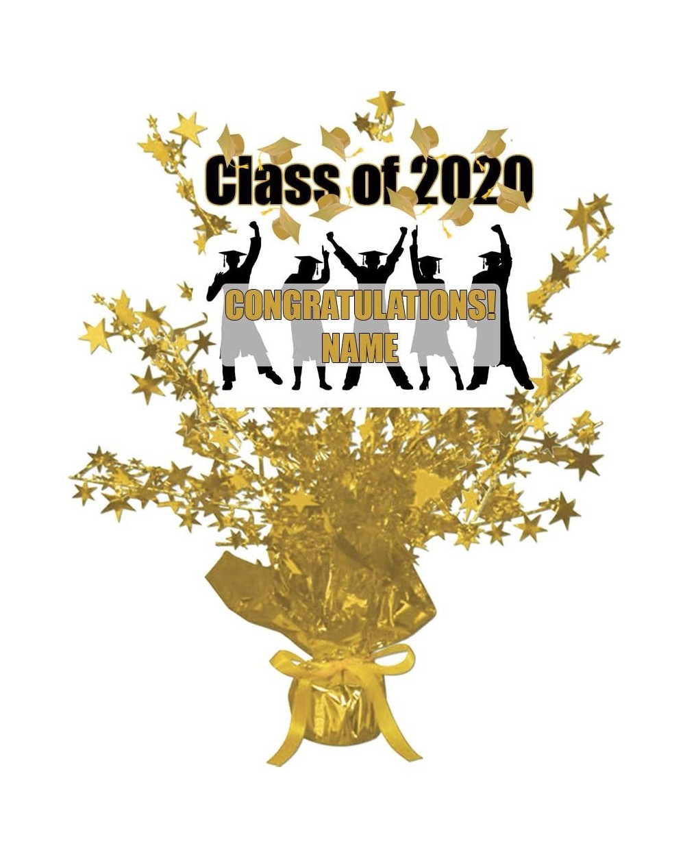 Centerpieces Class of 2020 Graduation Gold Custom Centerpiece (Each) - CG18O9LAIQZ $15.63