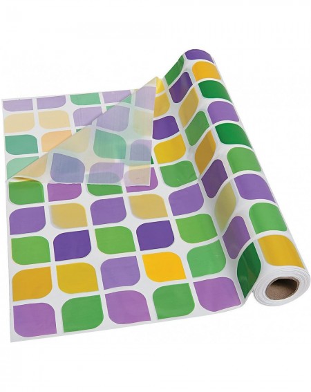Party Tableware Mardi Gras Tablecloth Roll (100 feet long) Mardi Gras Party Supplies - CP18ODU5TNO $36.10