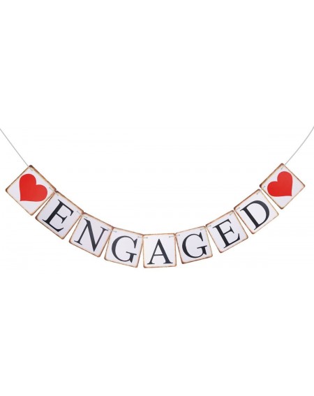 Banners & Garlands Engagement Party Decorations Bunting Banners ENGAGED - CZ127EKNMKZ $10.22