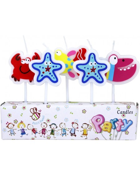 Twinkle Unlimited Birthday Cake Party Candle Set for Kids - Under The Sea - Under the Sea 2 - CZ19D8GC2G9