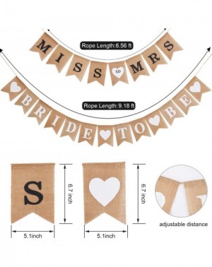Banners & Garlands 2 Pieces Burlap Banner Bride to Be Banner Bridal Shower Banner Rustic Bunting Garland for Party Decoration...