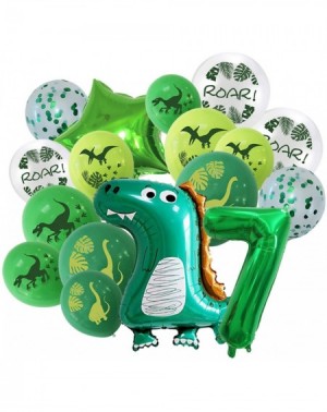 Balloons 17 Pieces Dinosaur Balloons Party Balloons Number Balloons Party Theme Outdoors 7th Birthday Decorative Balloons - N...