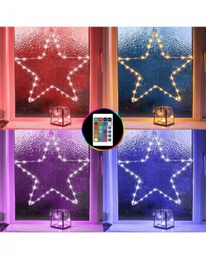 Outdoor String Lights Christmas Star Lights 3 Pack- 16 Colors Changing and 4 Multicolor Modes 45 LED Fairy Star Light- USB Po...