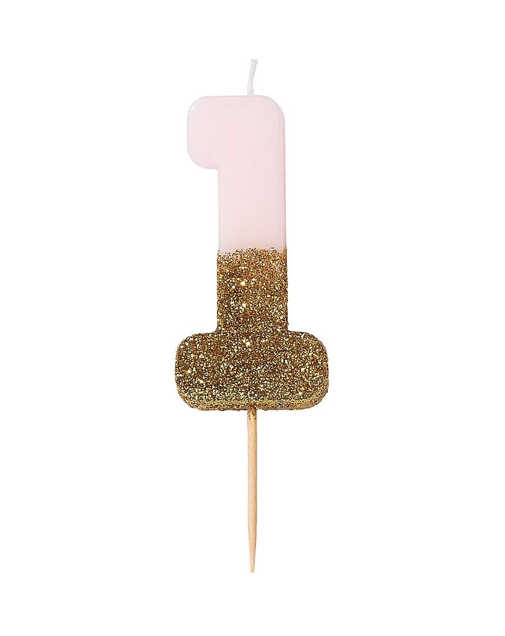 Birthday Candles Bday 1 1st Birthday Candle Cake Topper- 3"- Pink - Pink - CF189IUC33L $8.43