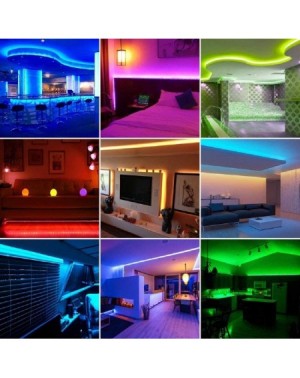 Rope Lights BoLo LED Strip Lights Kit 32.8Ft RGB 5050 LED Light Strip with Remote Controller Box Support Clips and 12V/3A UL ...