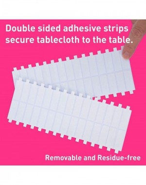 Tablecovers Stay-in-Place Turquoise Plastic Tablecloth - Adhesive Strips Secure Disposable Tablecloths to the Table. 5 pack 5...