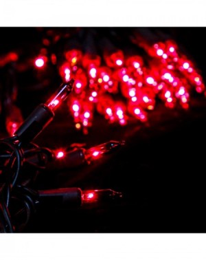 Outdoor String Lights Halloween String Lights 46.4 Feet 200 Incandescent Purple Mini Bulbs Lights- 120 V UL Certified String ...