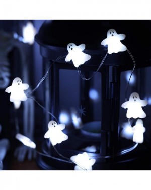 Indoor String Lights Halloween Decoration Fairy Lights- 10ft 40 LED Ghost String Lights 8 Modes with Remote- Waterproof Batte...