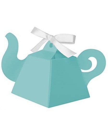 Favors Aqua Teapot Favor Boxes - 25 Pack - Aqua - C61804HRSIR $14.59