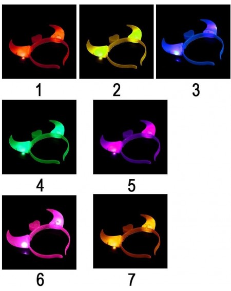 Party Favors Halloween Accessories Devil Horns Light up Headband LED Devil Horns - Neon Party Supplies - Blue - CF19EYTCUY4 $...