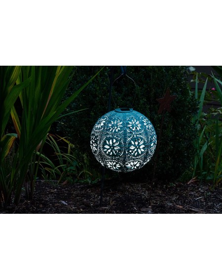 Outdoor String Lights 32302 Stella Boho Solar Lantern- Mineral Green - CP19D4TOCDN $46.19