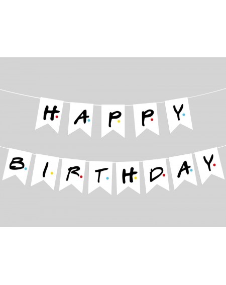 Banners Friends TV Show Happy Birthday Party Banner- Friends Theme Party Banner Ideal for Friends Fan Birthday Party Decorati...
