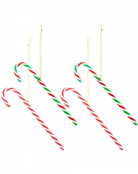 Ornaments 28 Pieces Christmas Candy Cane Ornaments Plastic Red White Green Christmas Ornament Embellishment with A roll of Go...