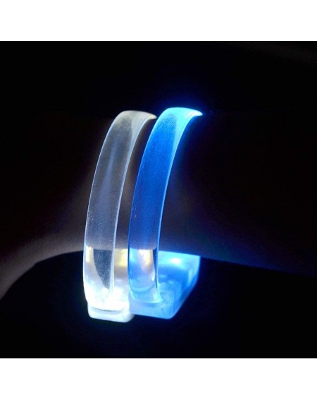 Favors 2 Pack Led Bracelets Light Up Party Favors Glow in The Dark Party Supplies Flashing Glow Bracelets for Adult - CQ18UGU...