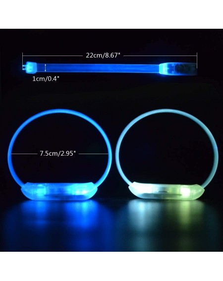 Favors 2 Pack Led Bracelets Light Up Party Favors Glow in The Dark Party Supplies Flashing Glow Bracelets for Adult - CQ18UGU...