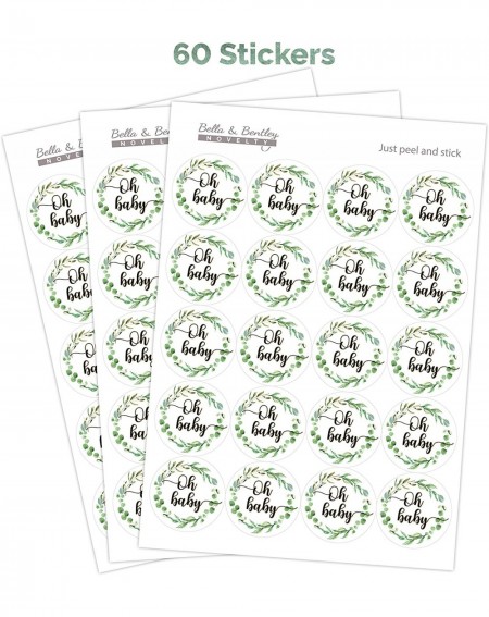 Favors 2 Inch Greenery Oh Baby Shower Favors - Labels Decorations - 60 Stickers - CB196DOALOU $9.50