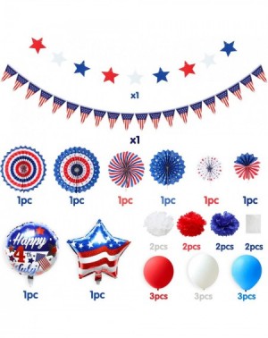 Party Packs Independence Day Party Supplies Set 25Pack American Day Patriotic Decor Themed Party Favors Including Paper Fans ...